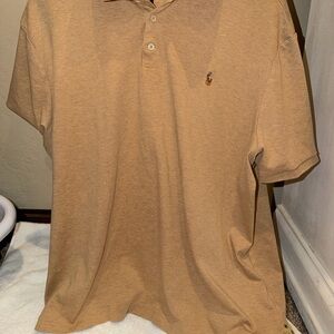Polo Ralph Lauren XXL TTG Classic Fit Polo Shirt Men's Camel Flesh Pony